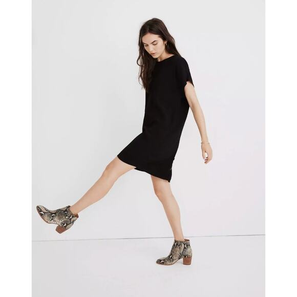 Madewell Dress Womens Crewneck Button Back Easy Dress Short Sleeve Mini Size M - Picture 2 of 8